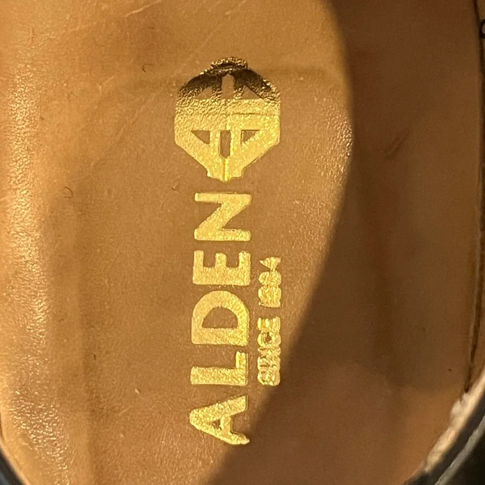 Alden 757 Shoes Mens 10.5 Black Apron Toe Bluchers Foot Balance Heel